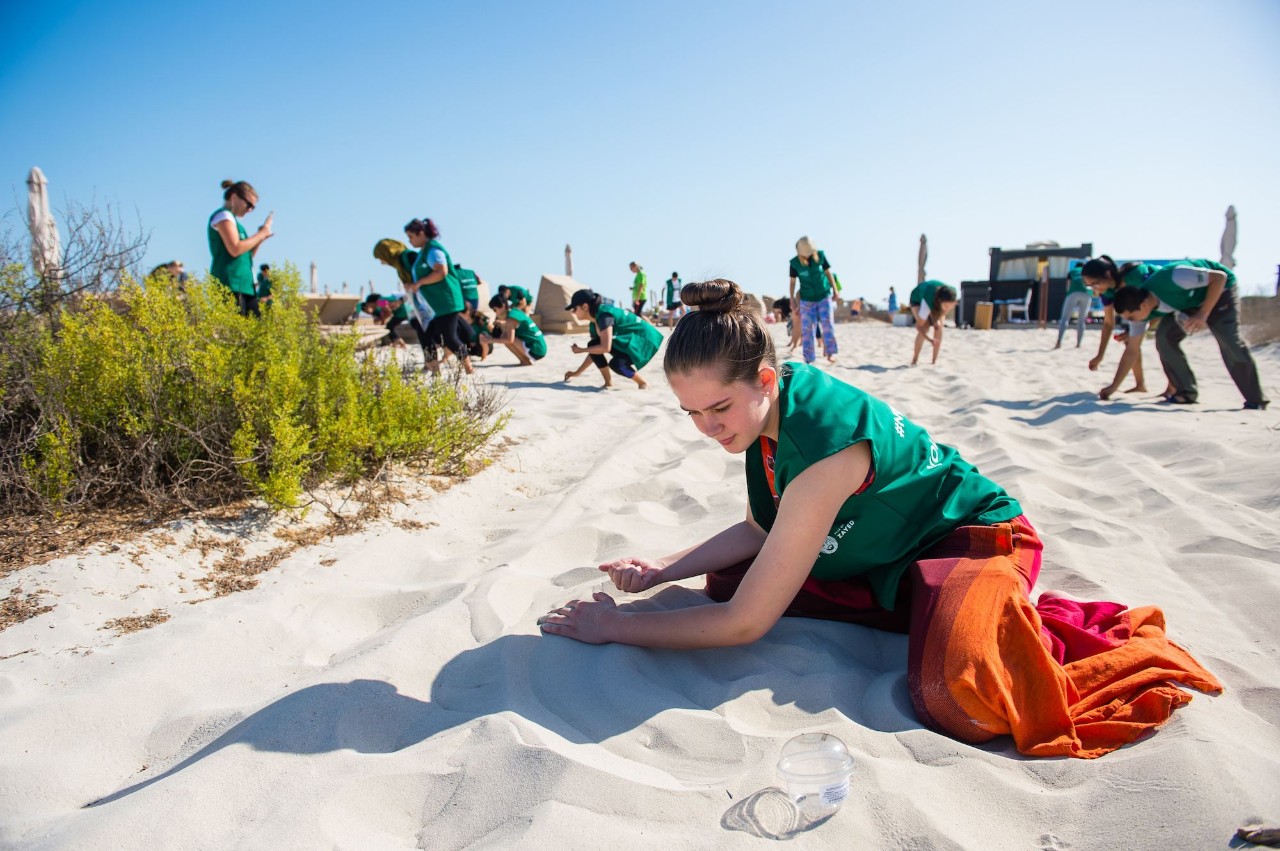 A laborious process of combing the beach for nurdles.