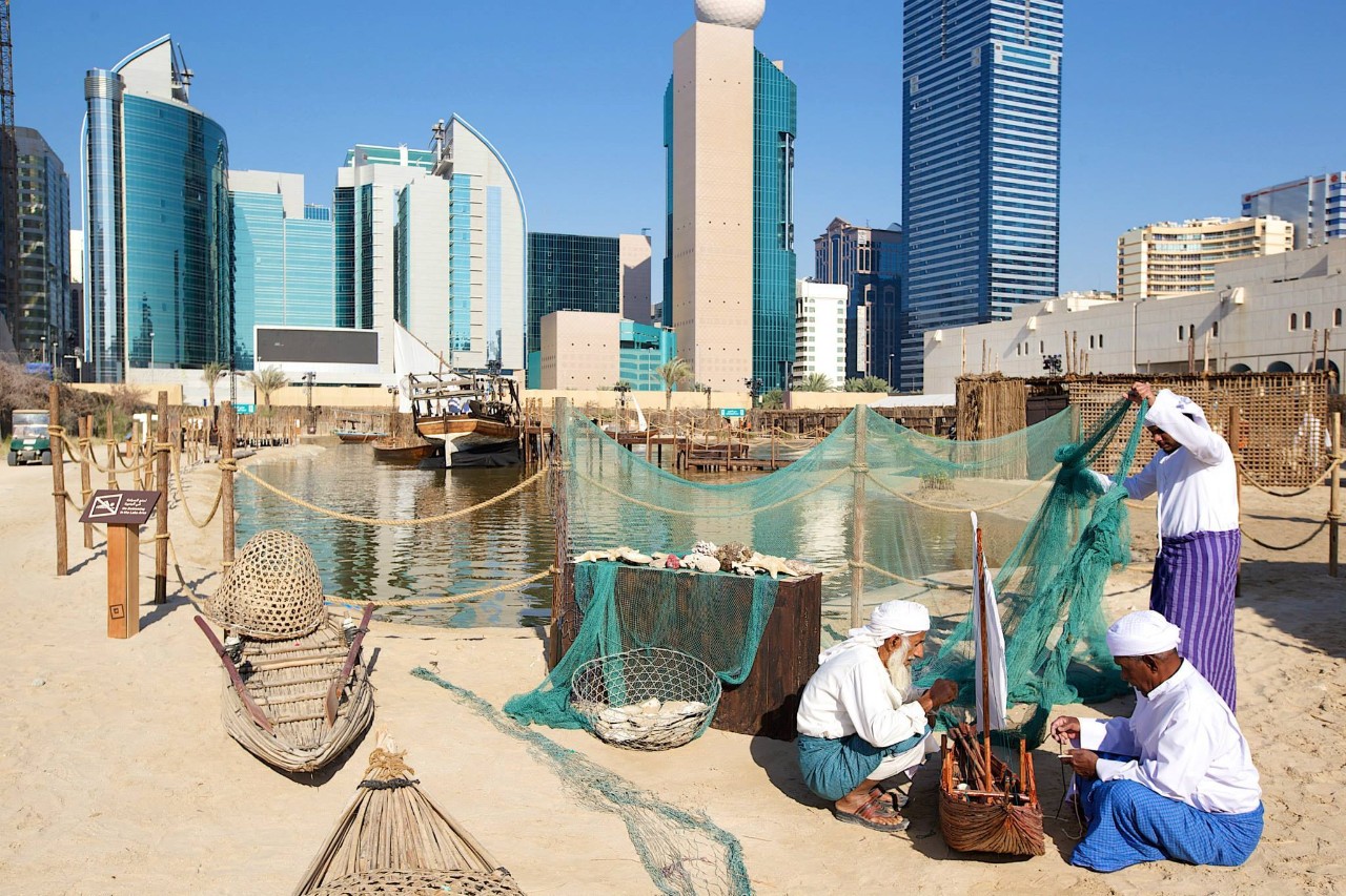 Part of Firas Ashraf's work is to engage the NYUAD community in the culture of the UAE, such as visiting the Qasr Al Hosn festival in Abu Dhabi.